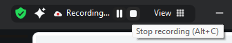 Stop/Pause Recording