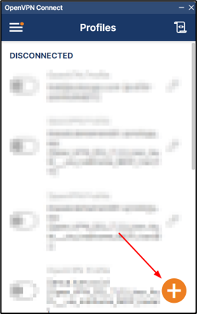 Setelah menginstall, buka dan klik ikon untuk menambahkan Profile