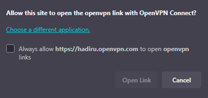 klik open link