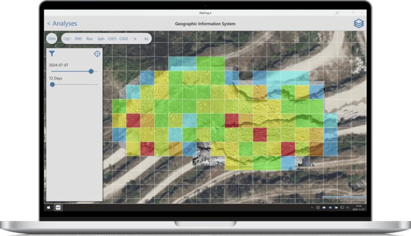 Peta hasil analisis fragmentasi dari foto drone