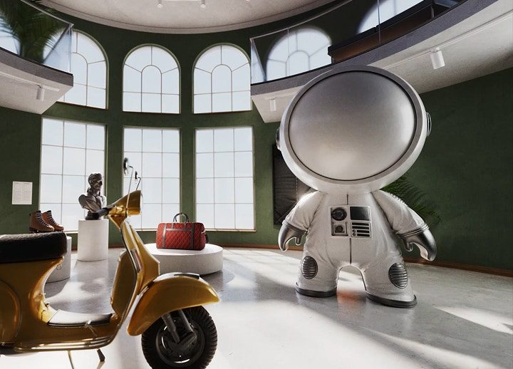 Tekstur karakter 3D yang dicat dengan Substance 3D Painter