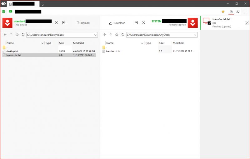 File Manager AnyDesk untuk transfer file antarperangkat