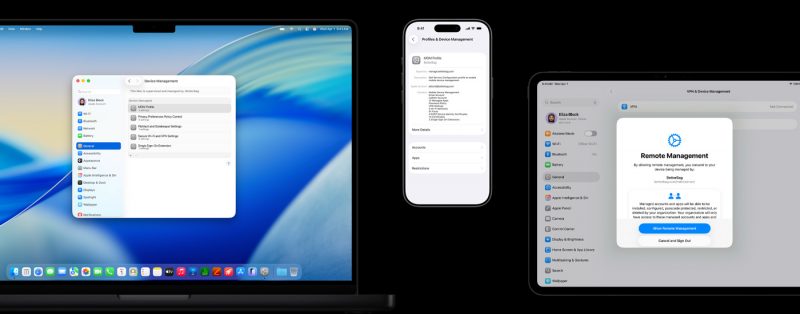 Manajemen perangkat Apple di Mac, iPhone, dan iPad