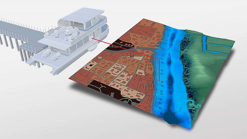 Peta topografi dan data GIS di Map 3D toolset