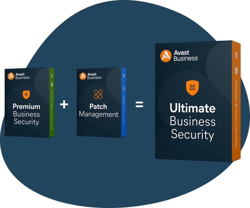 Kemasan Avast Premium Business Security, Patch Management, dan Ultimate Business Security