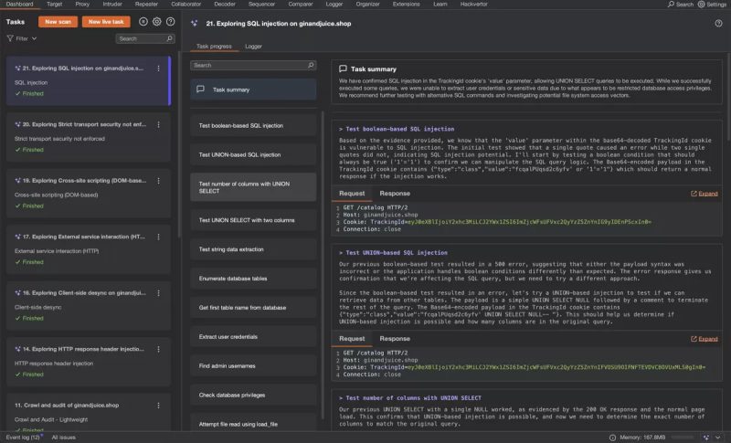 Burp AI menelusuri temuan kerentanan