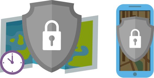 Proteksi peta mobile dengan password dan batas waktu