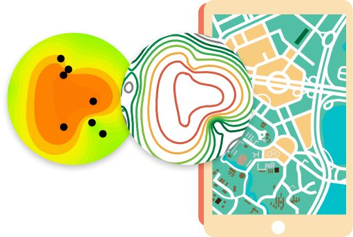 Layer vektor dan raster pada peta mobile