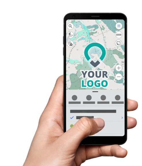 Aplikasi CarryMap dengan logo perusahaan