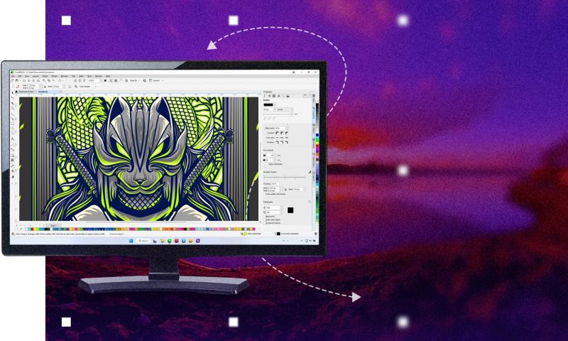 Ilustrasi vektor dikerjakan di CorelDRAW Graphics Suite