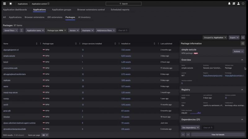 Tampilan Falcon Exposure Management