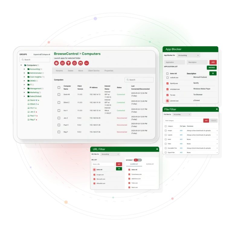 Konsol web filtering BrowseControl
