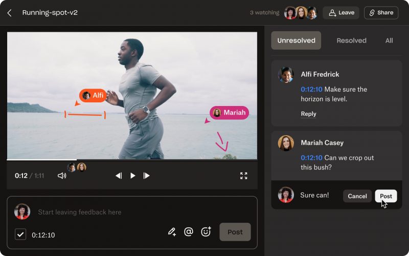 Review video bersama di Dropbox Replay