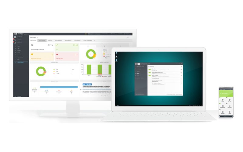 ESET PROTECT di komputer, laptop, dan ponsel