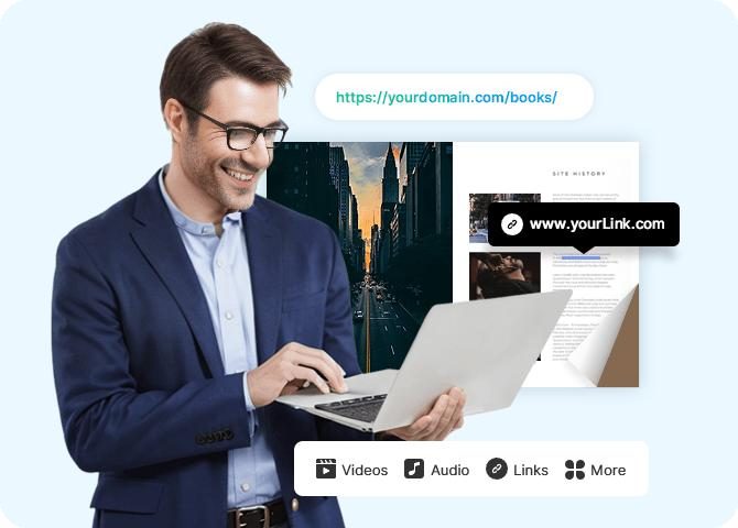Flipbook dengan custom domain milik perusahaan