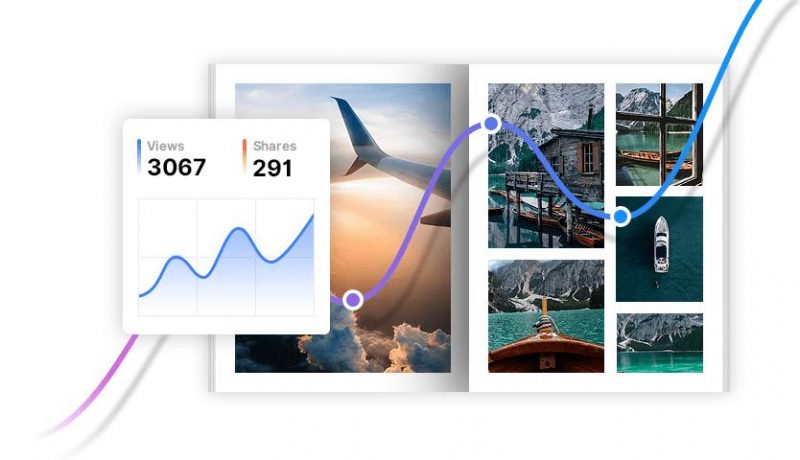 Statistik views dan shares flipbook