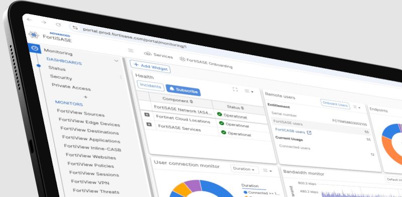 Dashboard FortiSASE