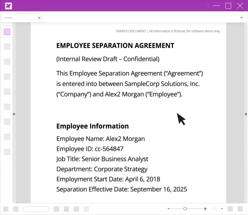 Mengedit dokumen perjanjian di Foxit PDF Editor