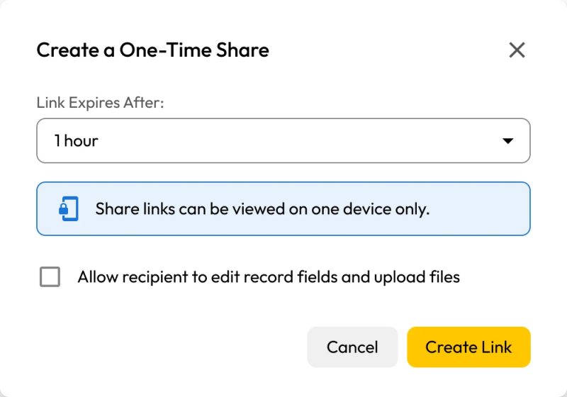Membuat One-Time Share di Keeper