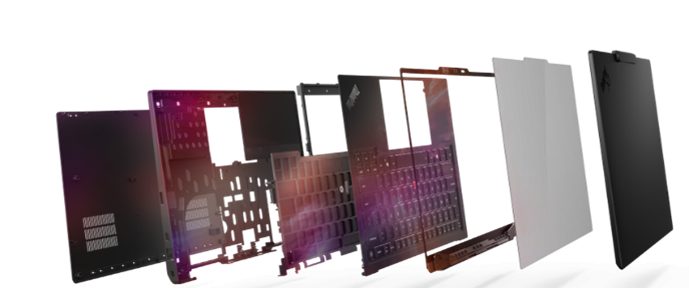 Desain Space Frame ThinkPad X1 yang mudah diservis