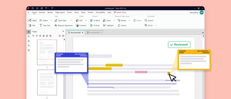 Komentar dan markup review di Nitro PDF Pro