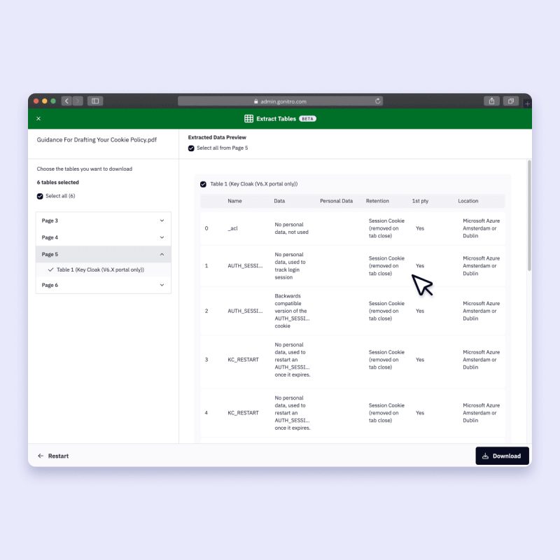 Ekstraksi tabel PDF ke Excel dengan Nitro