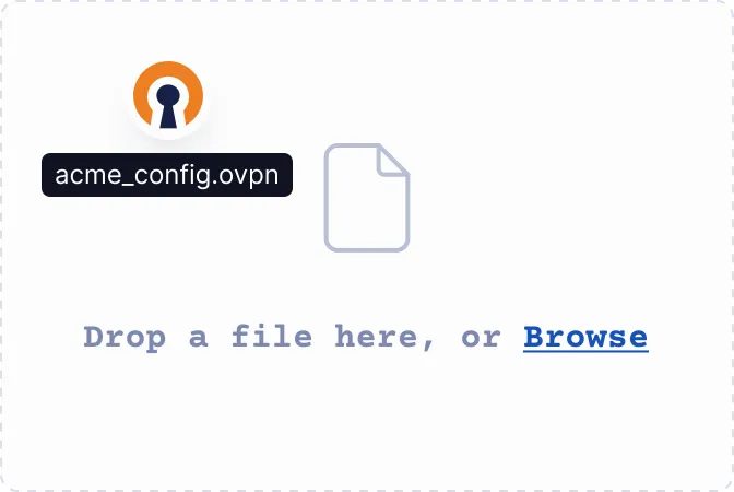 Import profil .ovpn ke OpenVPN Connect