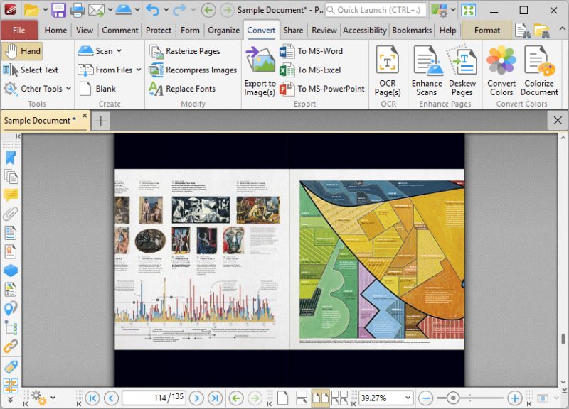 Ribbon konversi di PDF-XChange Editor