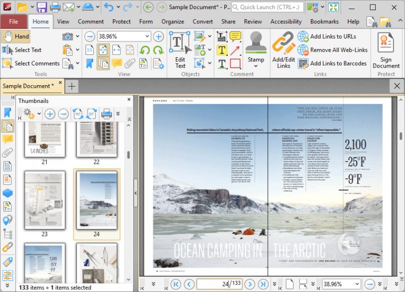 Menyusun halaman di PDF-XChange Editor