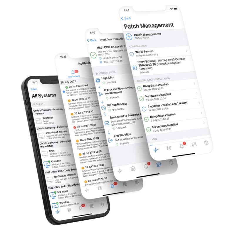 Aplikasi mobile Pulseway untuk patch management