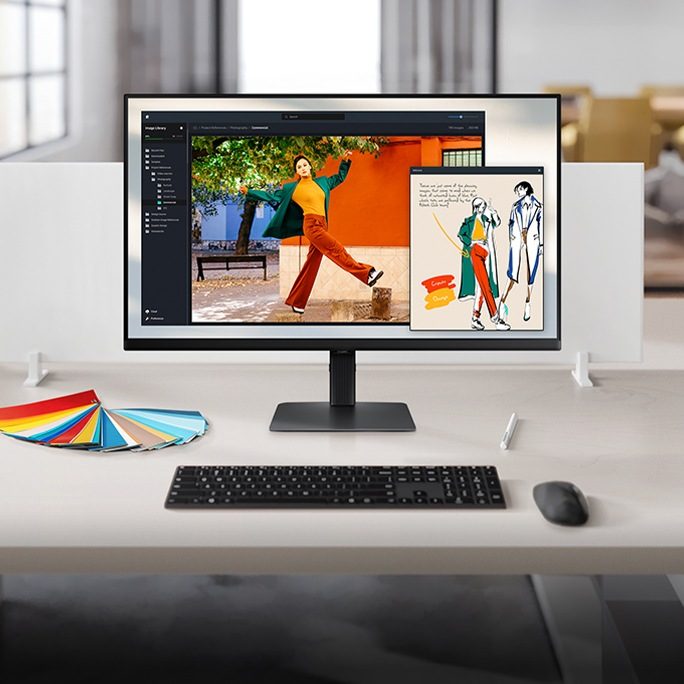Monitor 4K UHD Samsung untuk pekerjaan desain