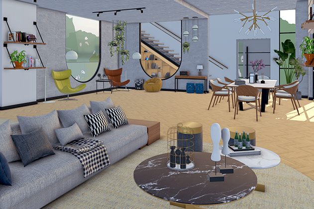 Desain interior di SketchUp