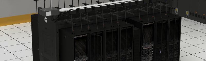 Deretan rak dan pendingin di data center