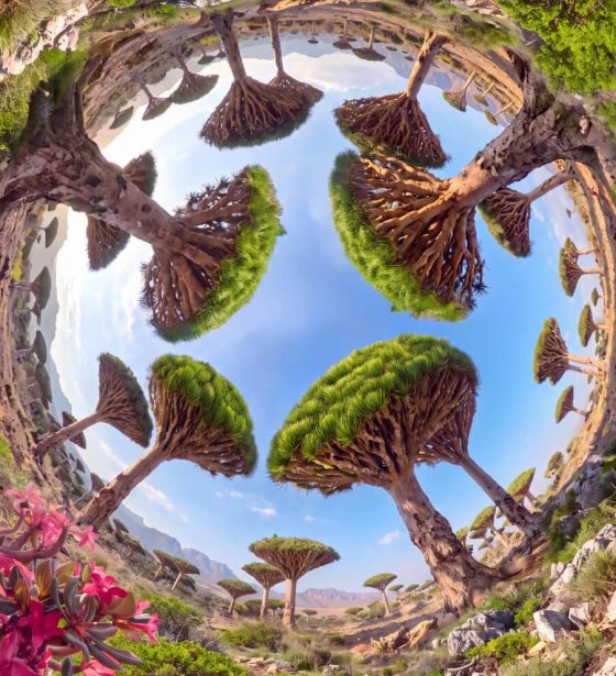 Contoh video 360 derajat yang diedit di Filmora