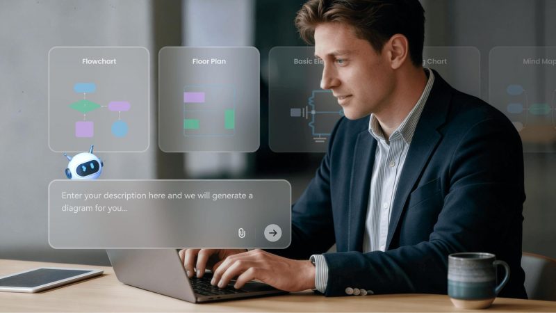Membuat diagram dengan AI di Wondershare Edraw