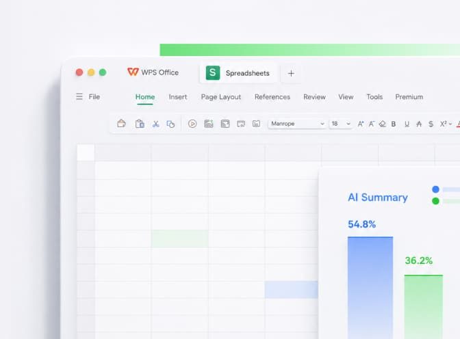 WPS Spreadsheet dengan ringkasan AI