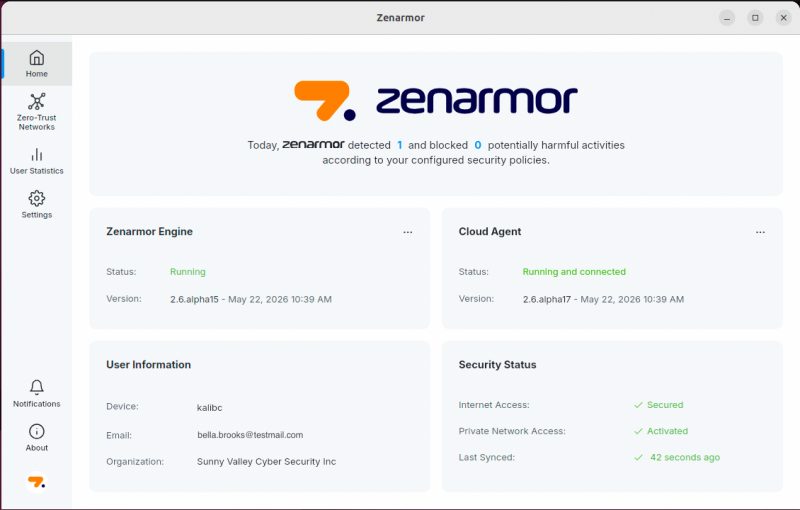 Aplikasi Zenarmor Endpoint