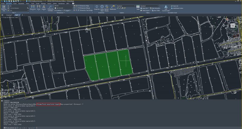 Data GIS bidang tanah di ZWCAD