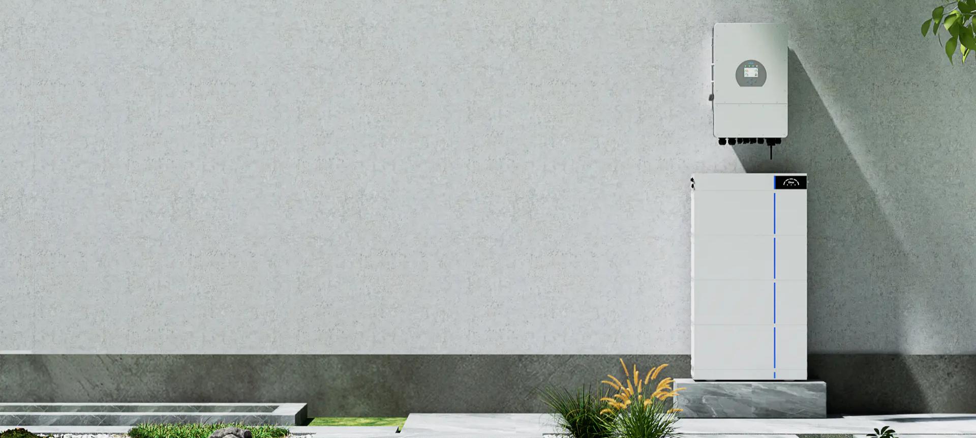 Contoh instalasi hybrid inverter dan baterai LiFePO4 Deye